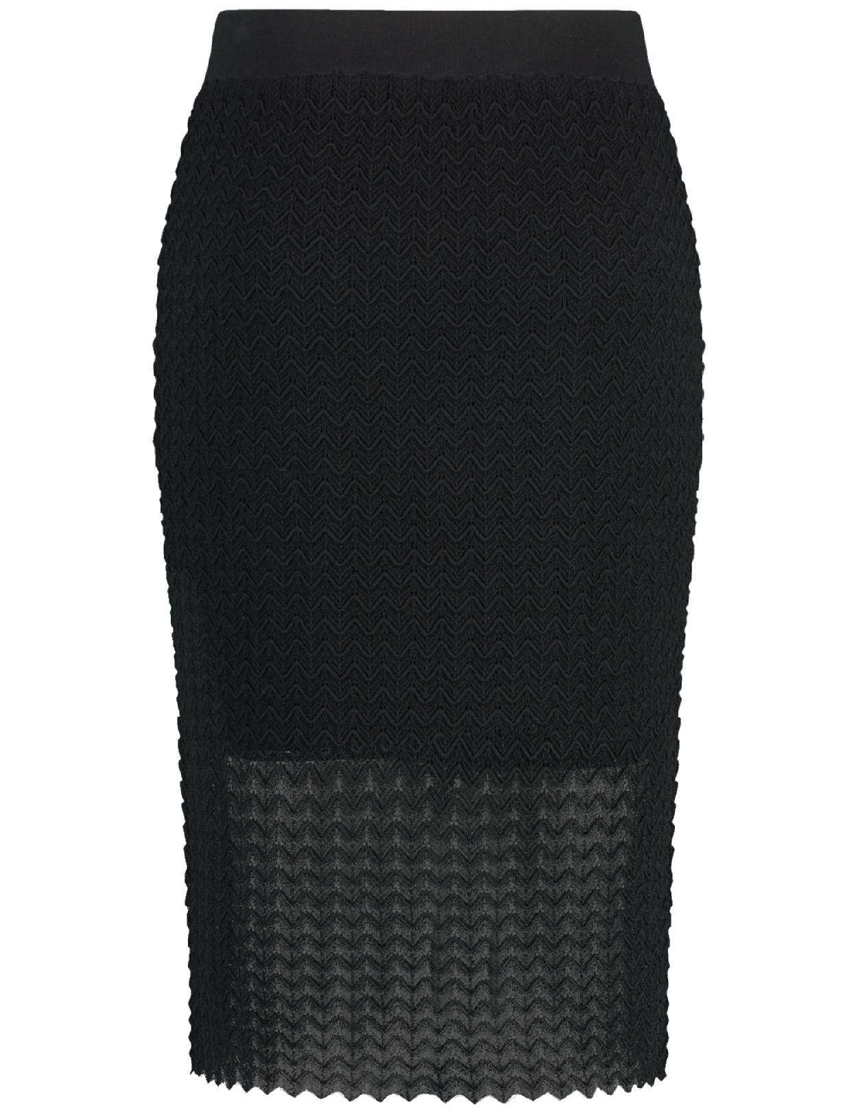 Юбка миди Slim Fit для женщин (478117), цвет Черный - №2