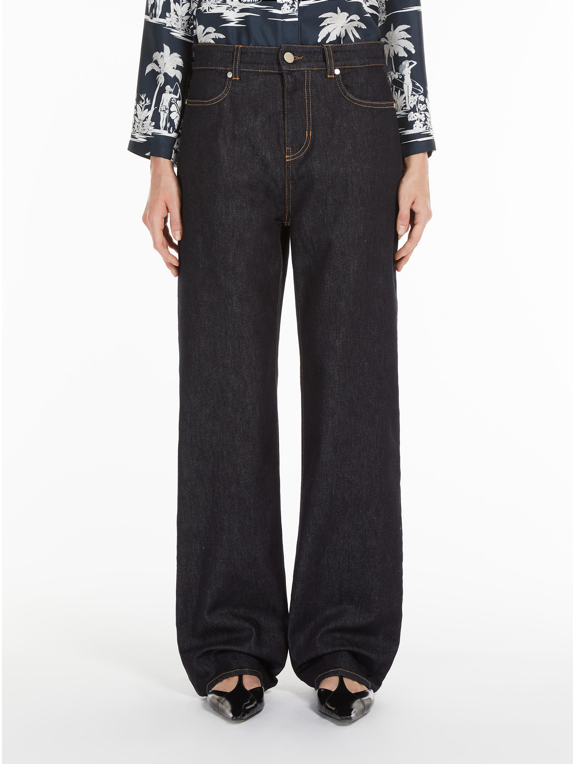 Джинсы Regular Regular Fit Высокая