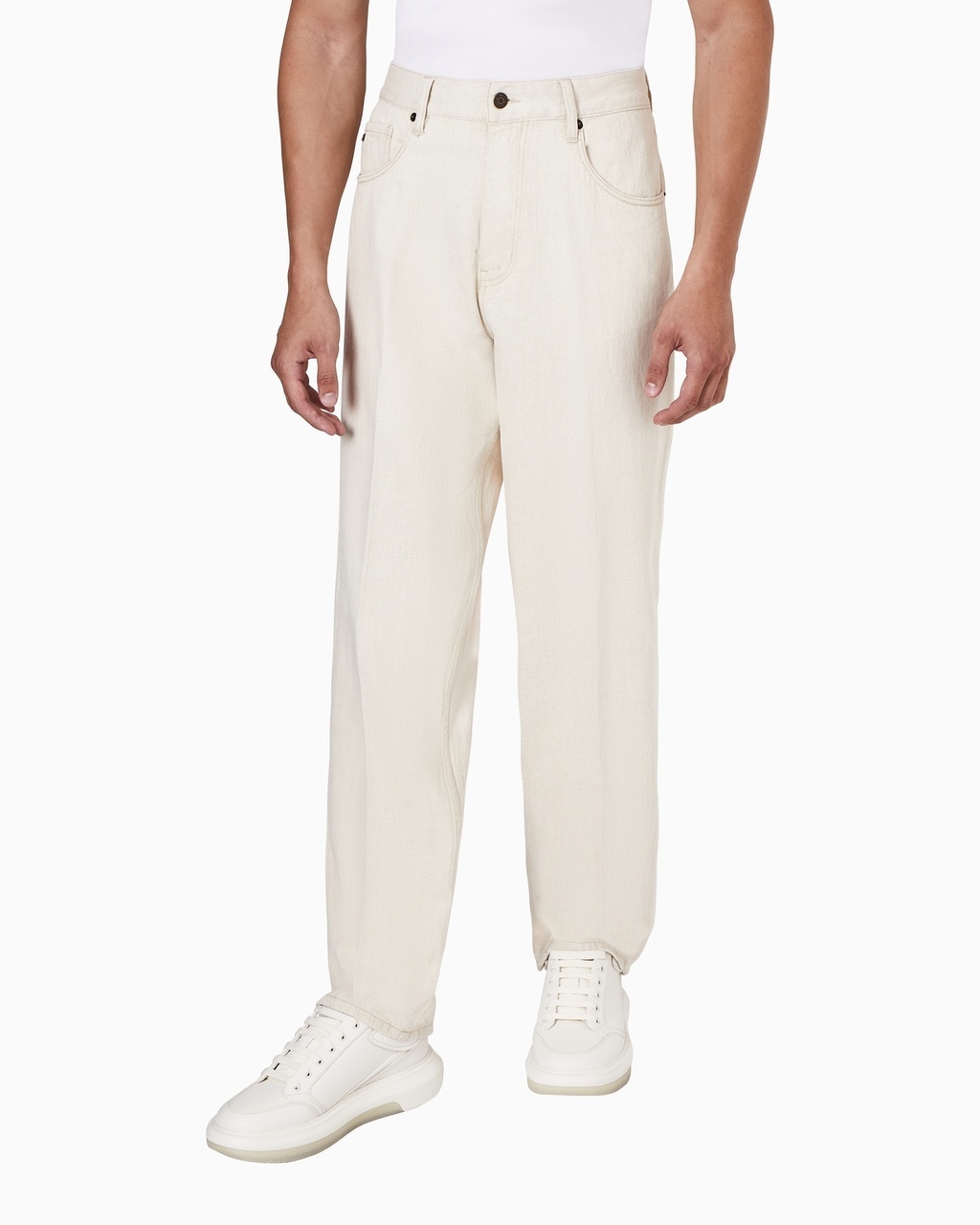 Джинси Regular Regular Fit Висока для чоловіків (484351), колір Бежевий - №3