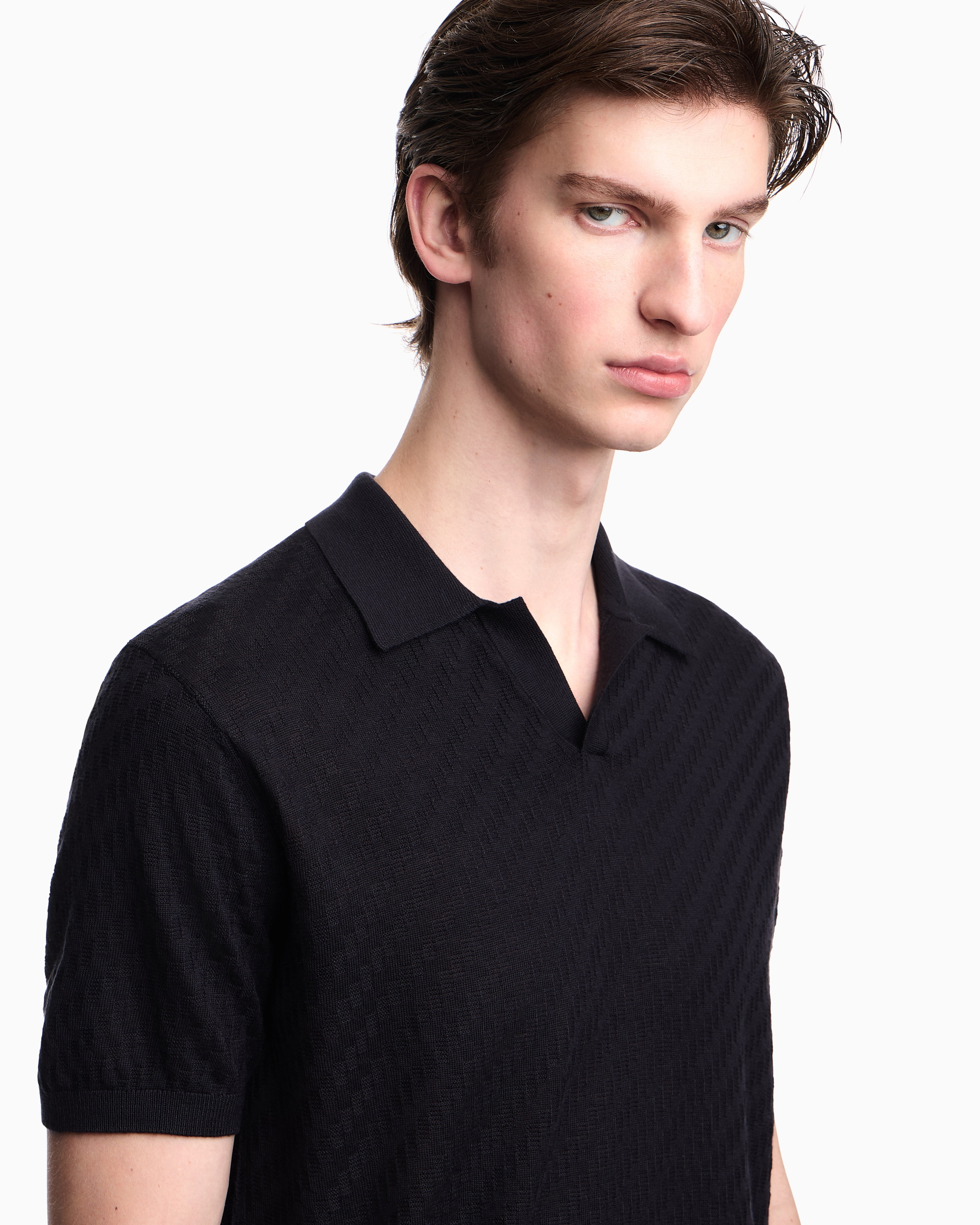 Трикотажне поло Regular Fit для чоловіків (484360), колір Чорний - №5