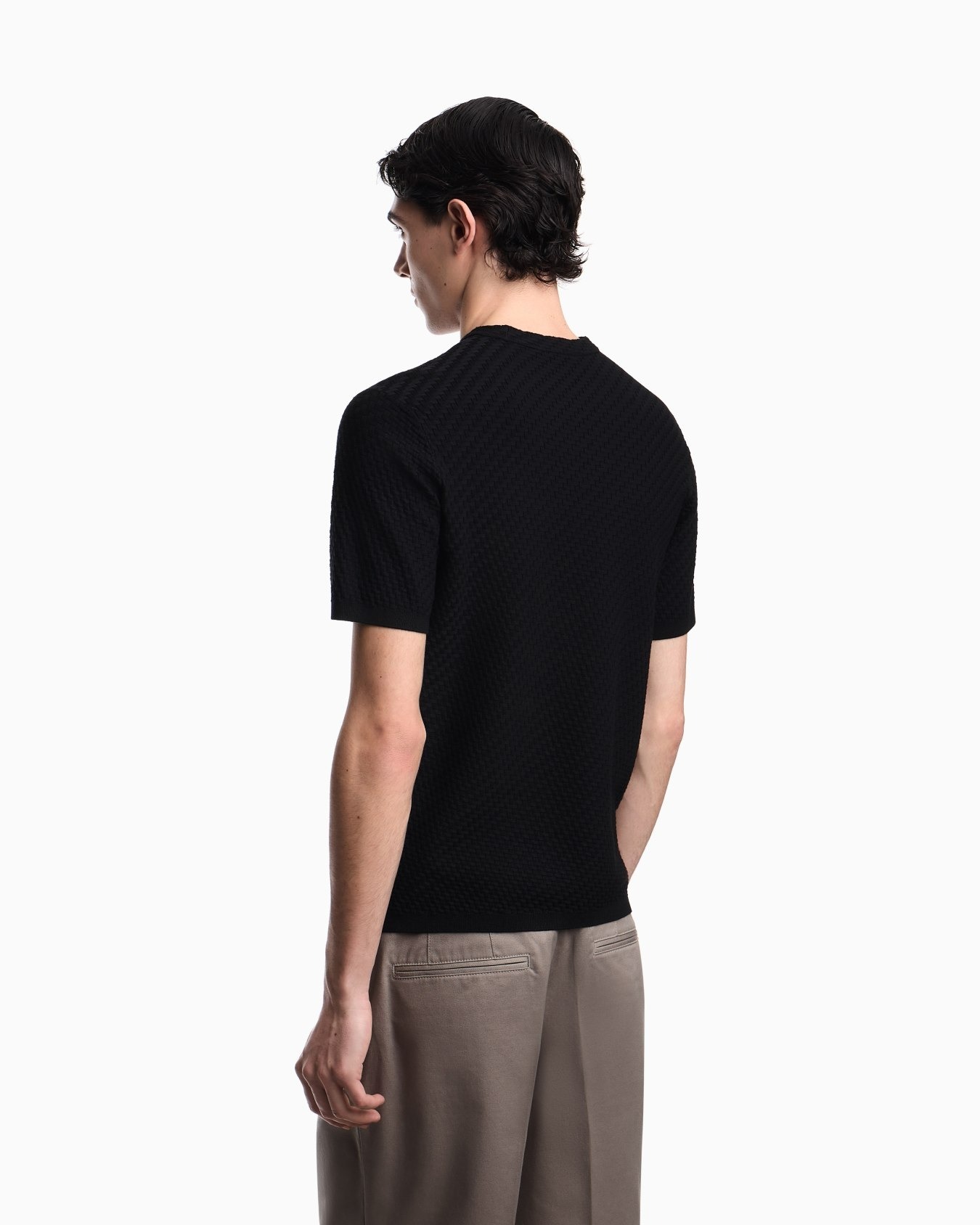 Футболка трикотажна Regular Fit для чоловіків (484363), колір Чорний - №4