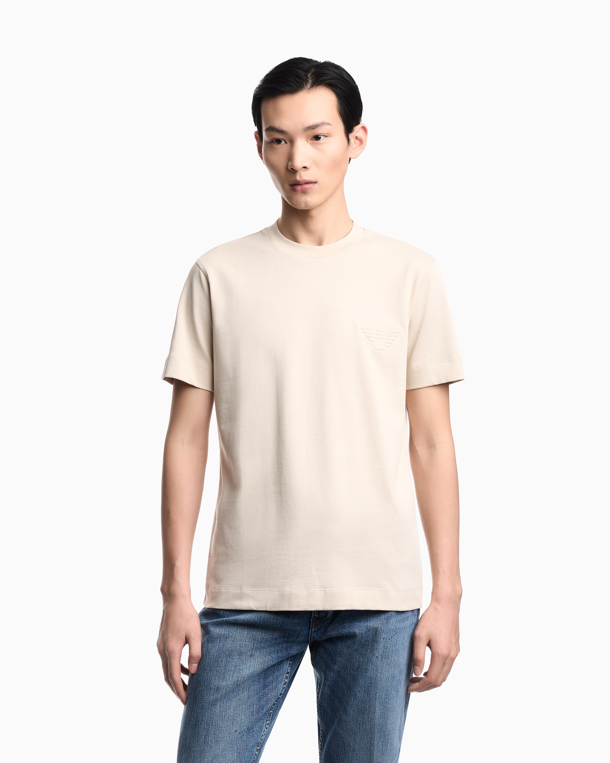 Футболка Slim Fit для чоловіків (484372), колір Бежевий - №2