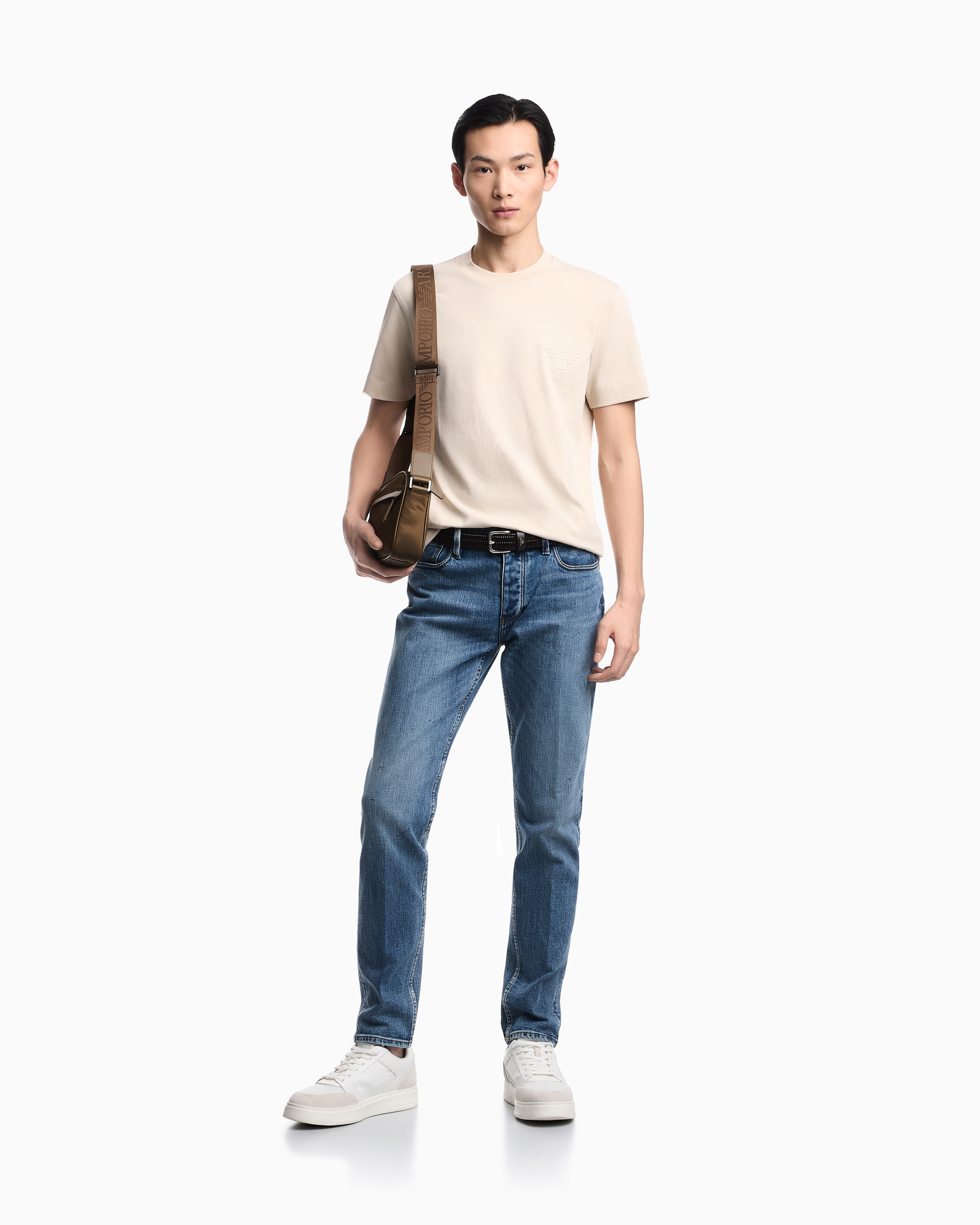Футболка Slim Fit для чоловіків (484372), колір Бежевий - №3