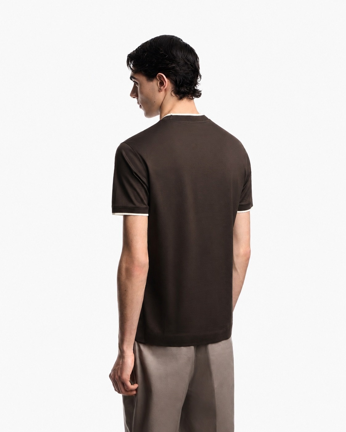 Футболка Slim Fit для мужчин (484391), цвет Коричневый - №4