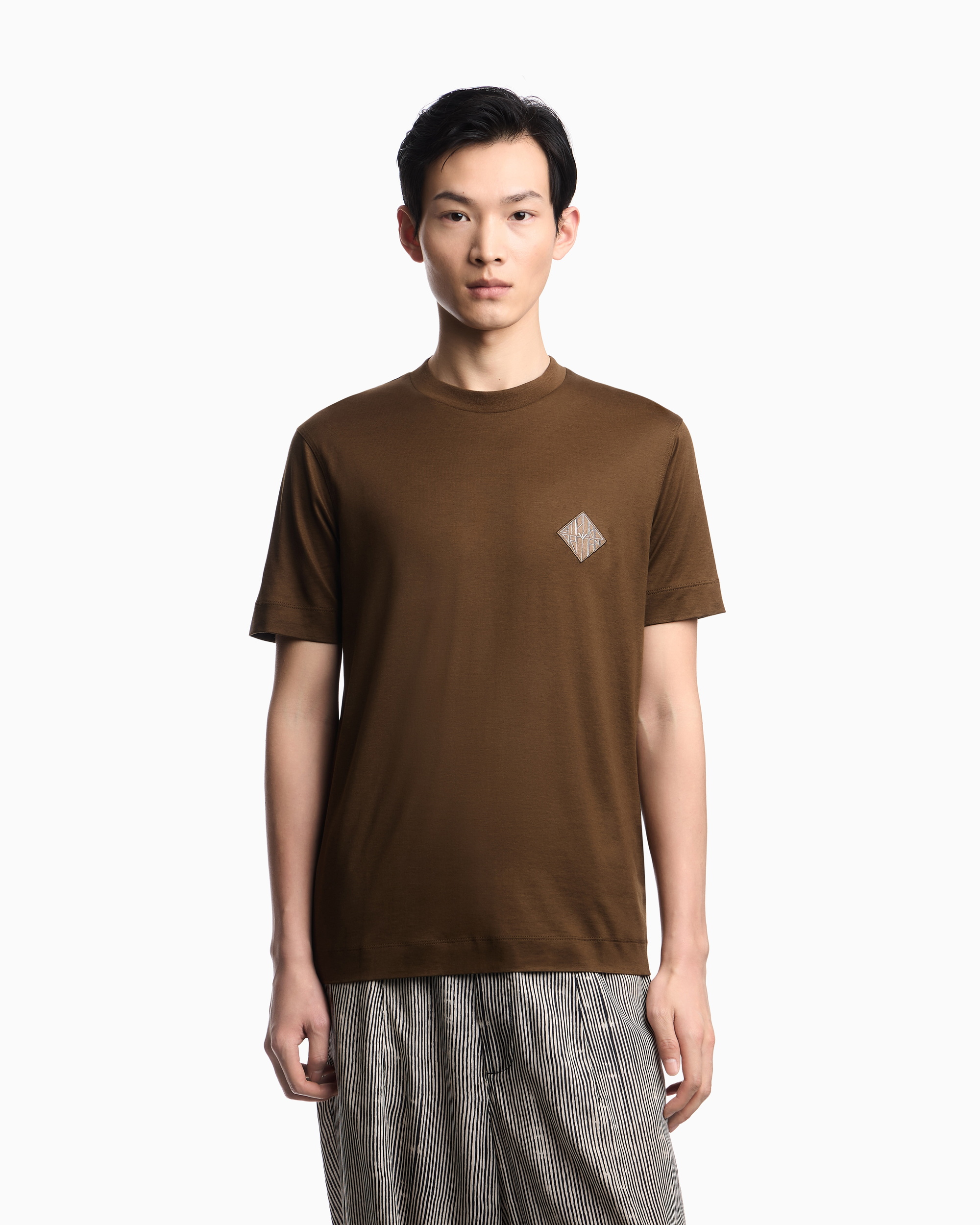 Футболка Slim Fit для мужчин (484395), цвет Коричневый - №2