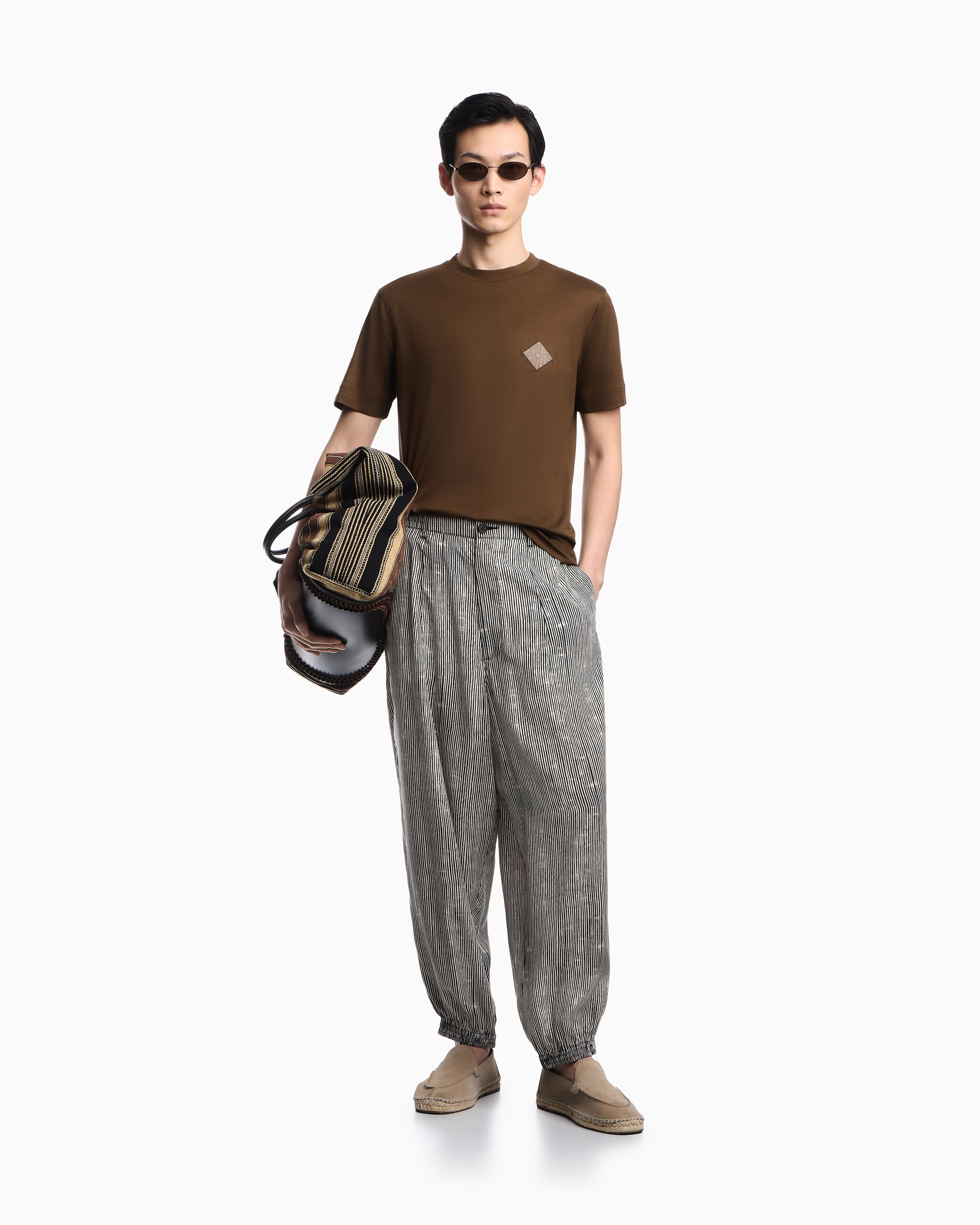 Футболка Slim Fit для мужчин (484395), цвет Коричневый - №3