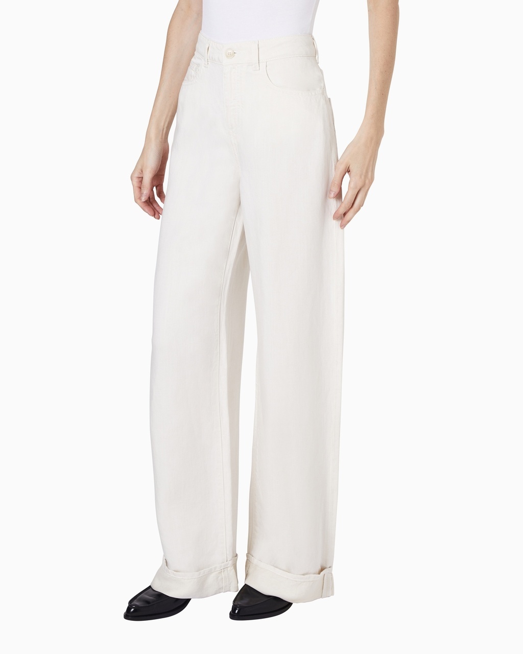 Брюки 5 карманов Relaxed Relaxed Fit для женщин (484566), цвет Бежевый - №3